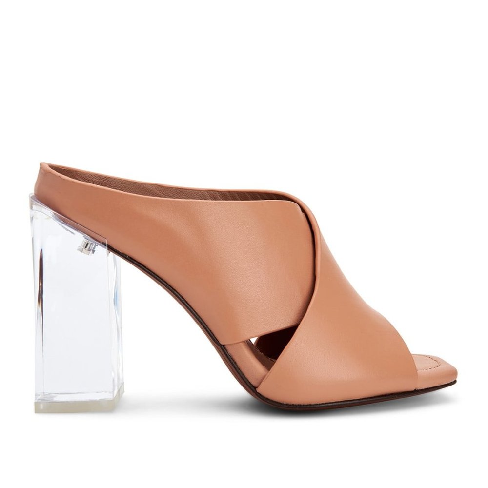 BCBGMAXAZRIA Ilia Block Heel Mule Sandal 36.5 6.5